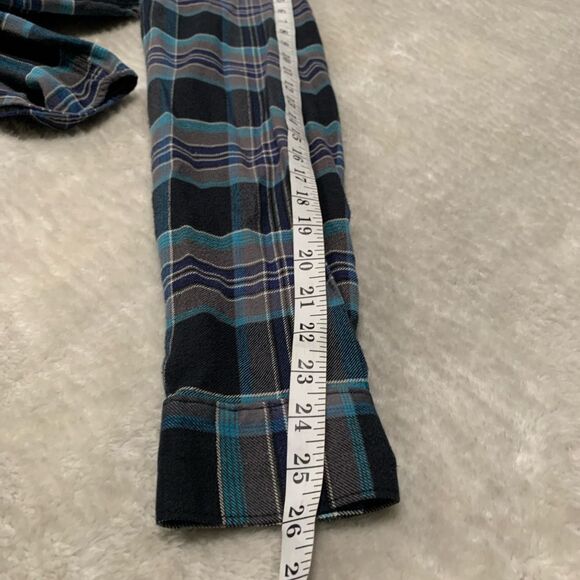 Vans Mens Blue‎ Button Down Flannel Shirt Size Medium Top - Picture 4 of 7